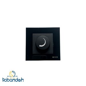 دیمر 1000 وات BEKER مدل گلس مشکی با قاب کریستال مشکی